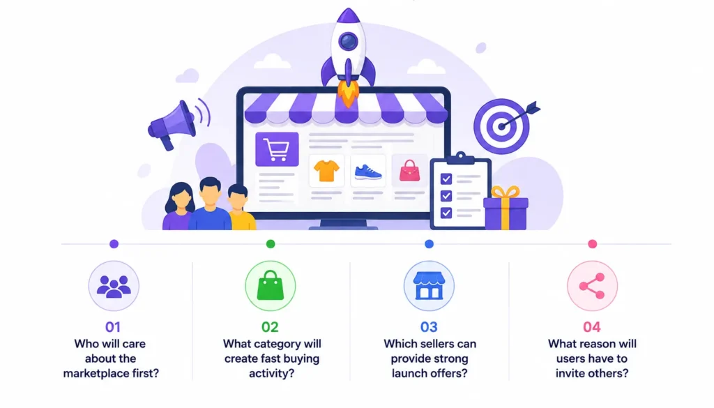 Pre-Launch and Post-Launch Marketing Plan for Social Shopping Marketplace 1 Pre-launch marketing plan for a social shopping marketplace covering target buyers, product categories, seller offers, and referral incentives