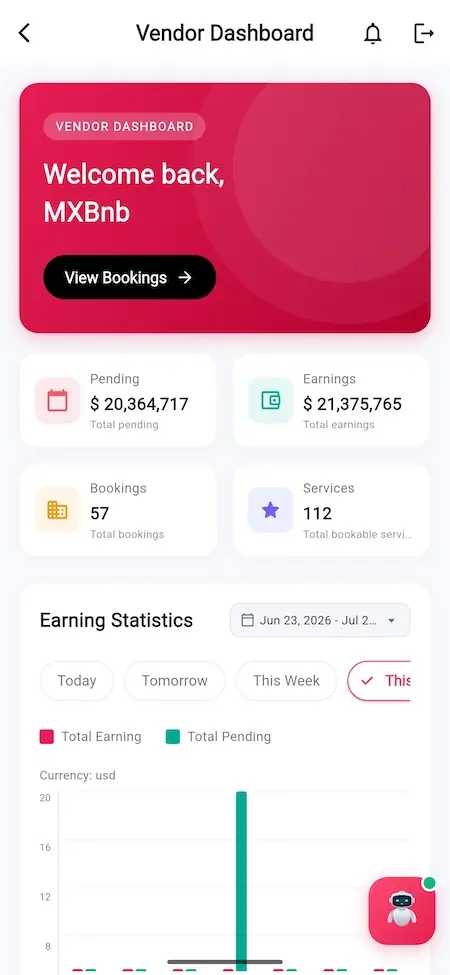 9flats Clone 28 vendor dashboard