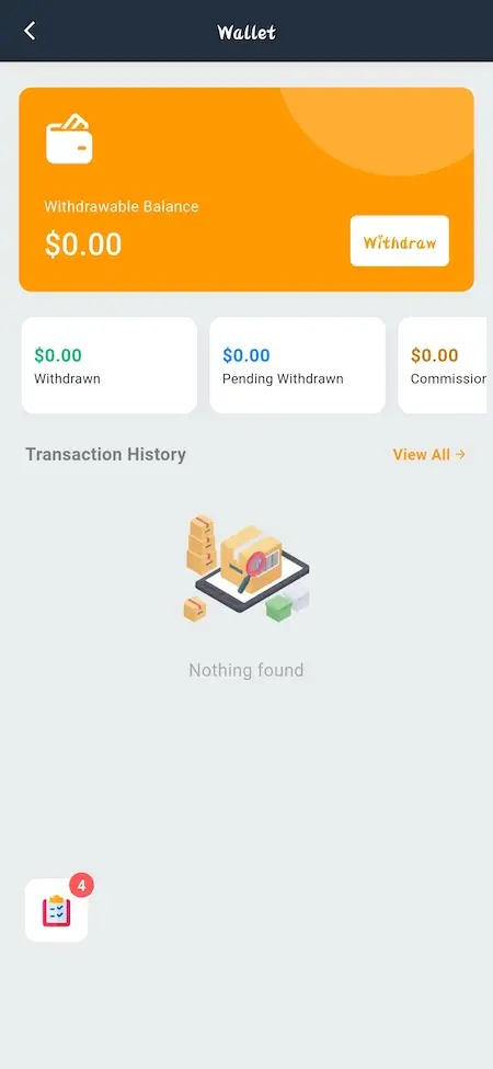 Amazon Clone Seller Wallet