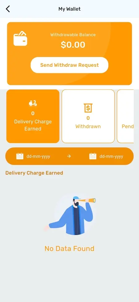 Amazon Clone Delivery Staff Wallet