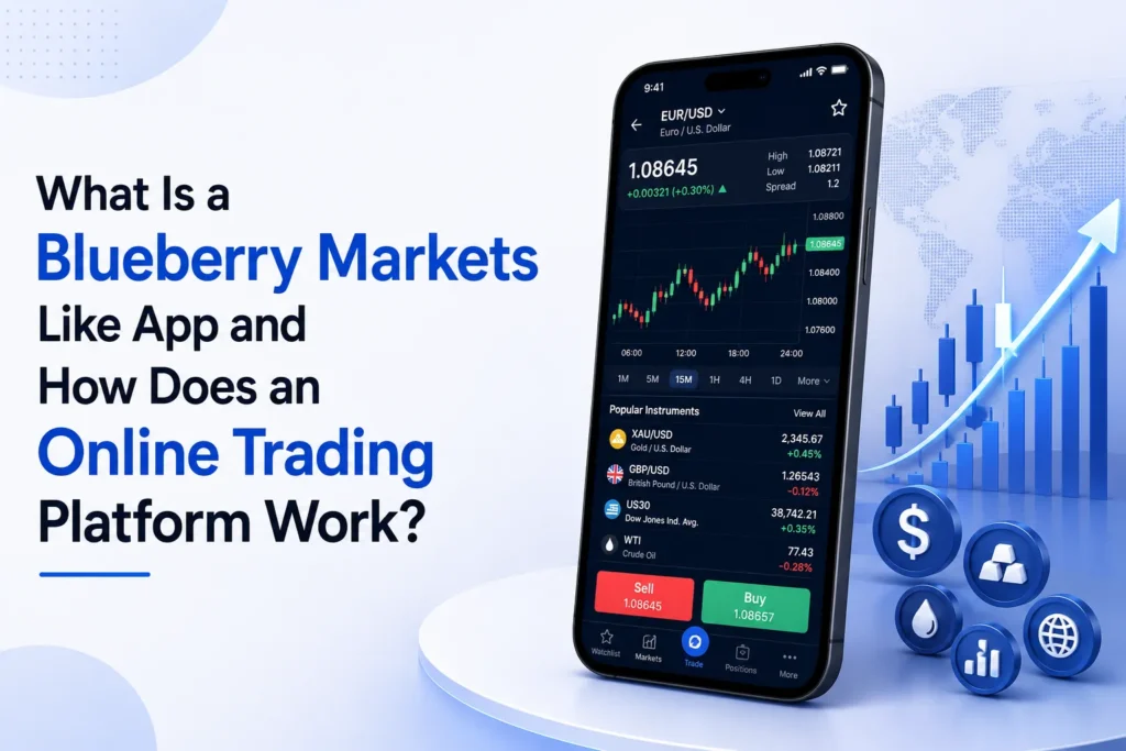 What is a Blueberry Markets-like app and how does an online trading platform work