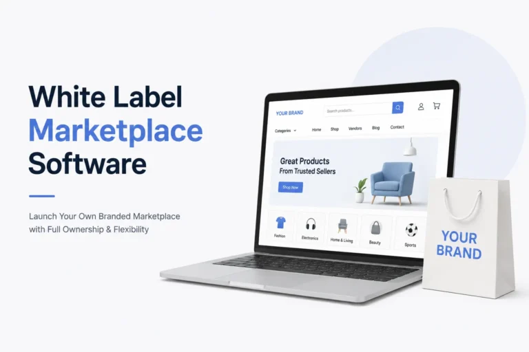 White label marketplace software for launching a branded multi-vendor e-commerce platform with full ownership and customization.