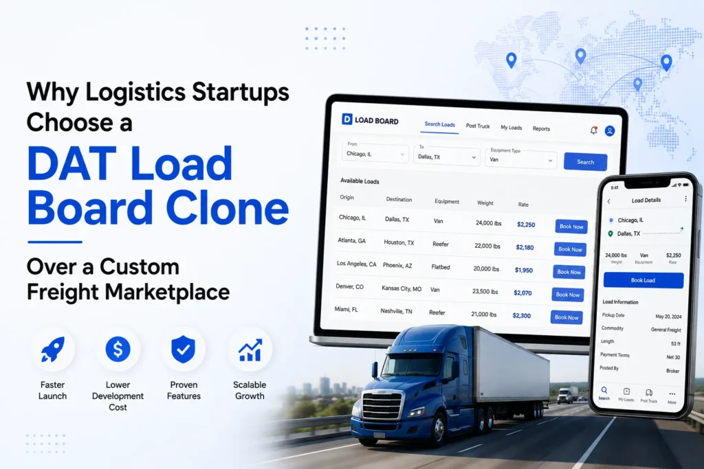 Why logistics startups choose a DAT Load Board clone over a custom freight marketplace