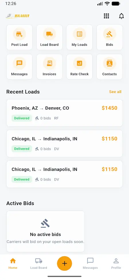 DAT Load Board Clone 23 02 shipper dashboard insights