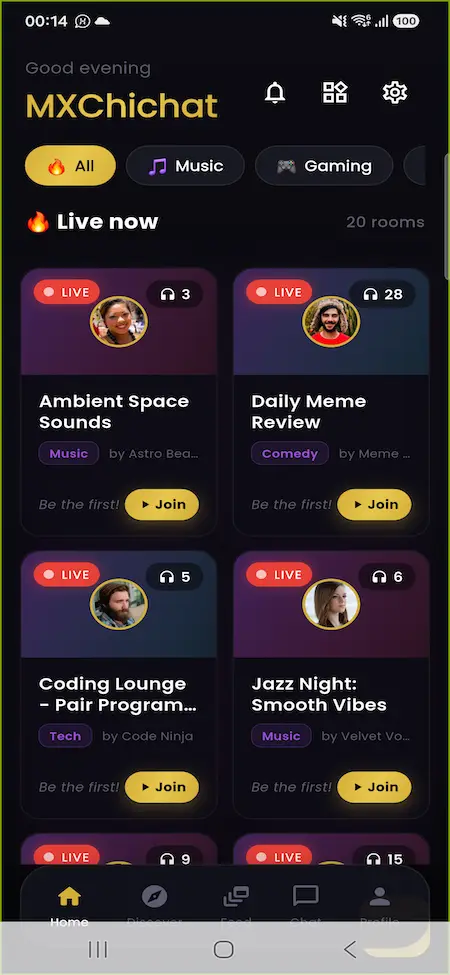 ChillChat Clone 22 03 home
