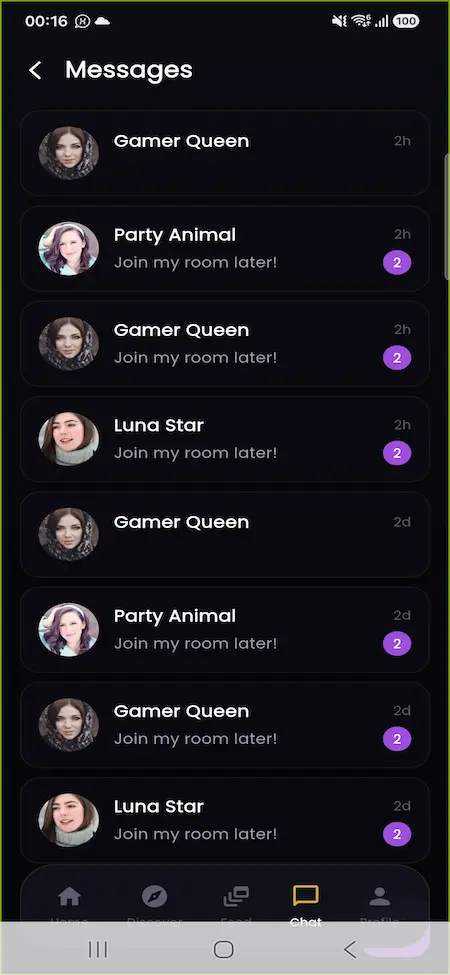 ChillChat Clone 21 05 messages