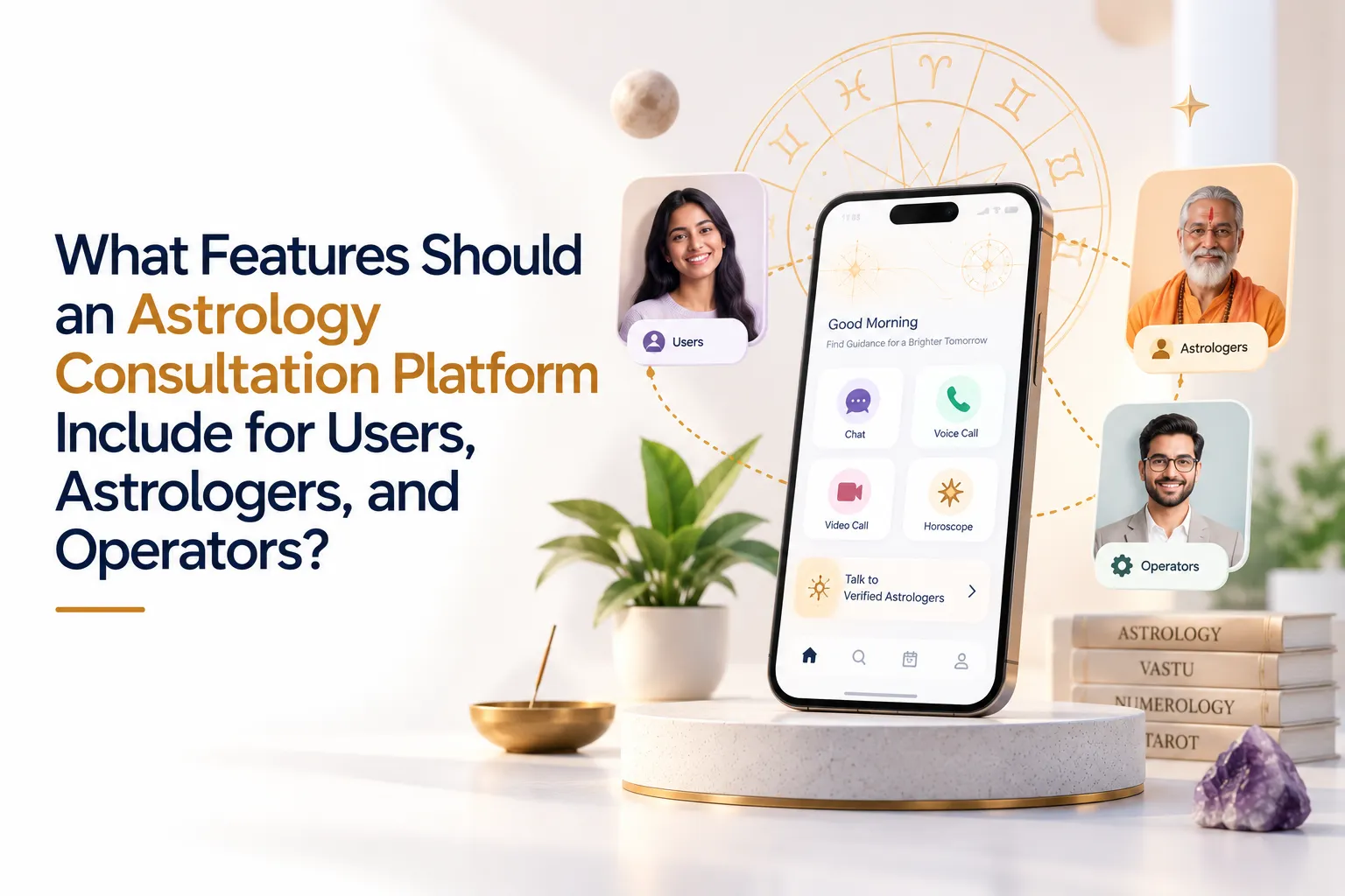 Astrology consultation platform features for users, astrologers, and operators