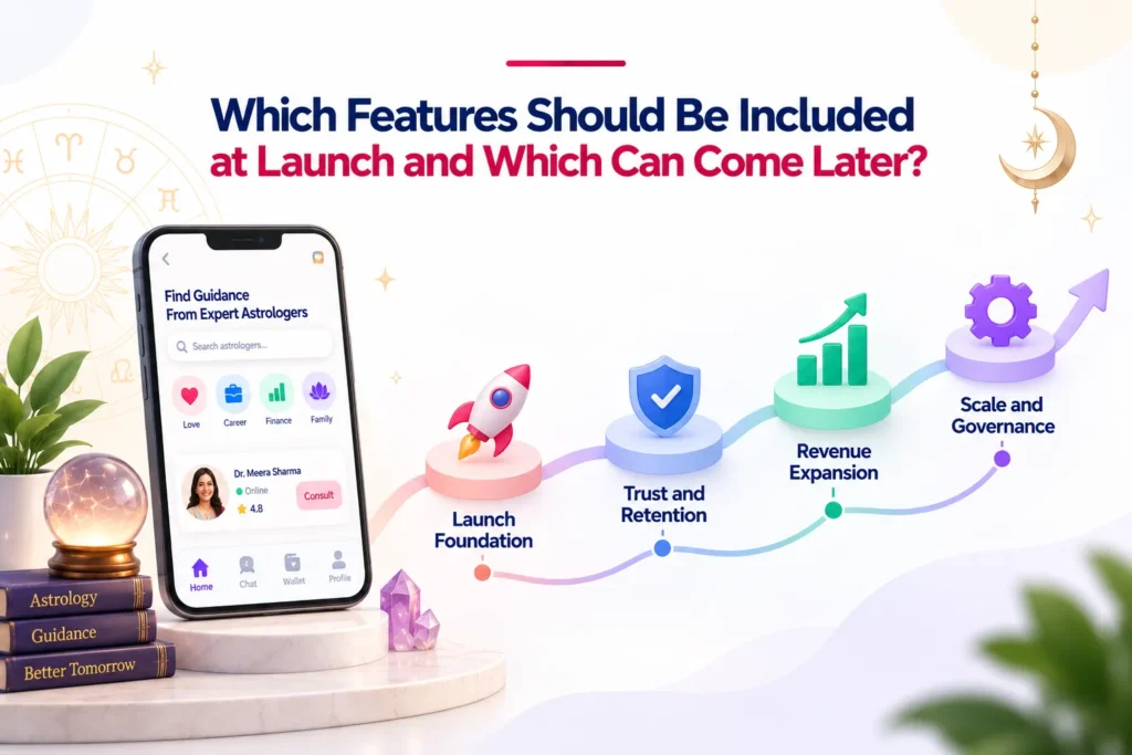 What Features Should an Astrology Consultation Platform Include for Users, Astrologers, and Operators? 2 Astrology consultation platform feature roadmap from launch foundation to scale and governance