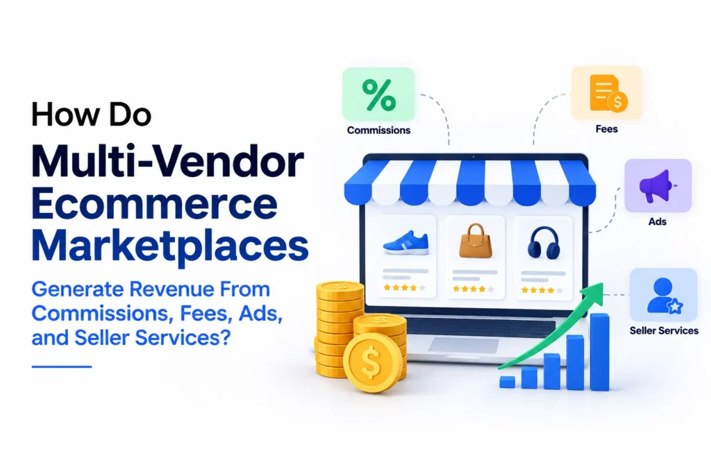 Seller registration, listing, and platform fees in a multi-vendor ecommerce marketplace