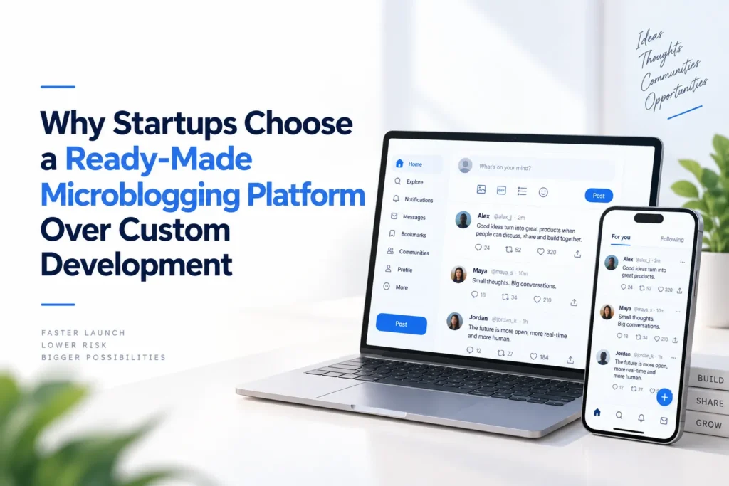 Ready-made microblogging platform vs custom development for startups