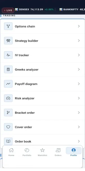 Zerodha Clone Mobile App Screen 16