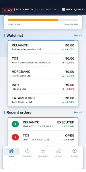 Zerodha Clone Mobile App Screen 6