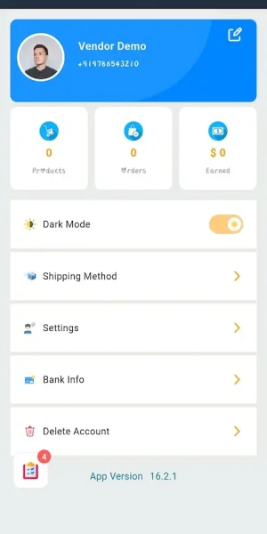 Amazon Clone Seller Profile and Account Menu