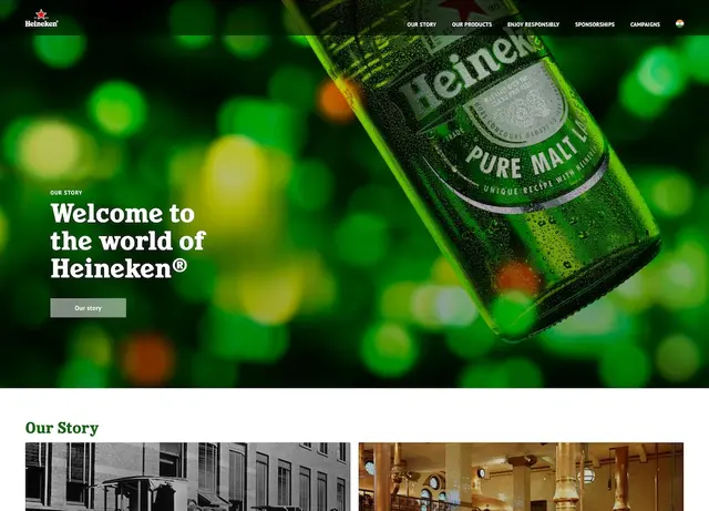 Heineken brand website built by Miracuves