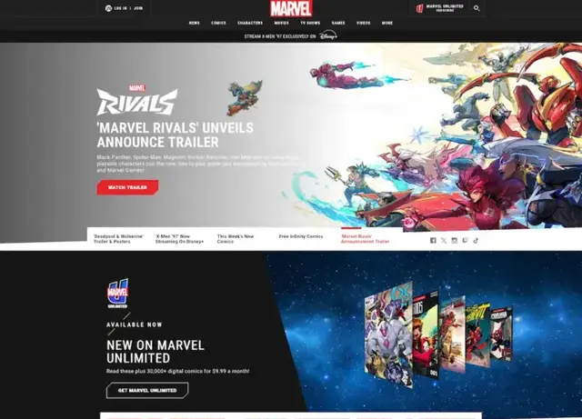 Marvel web application built by Miracuves